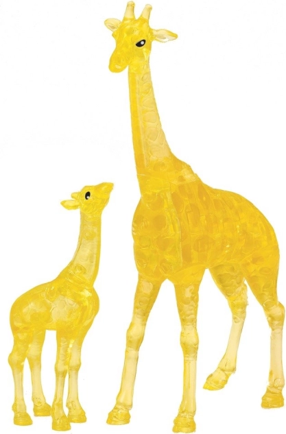 Puzzle 3D en cristal girafe avec son petit, 38 pièces