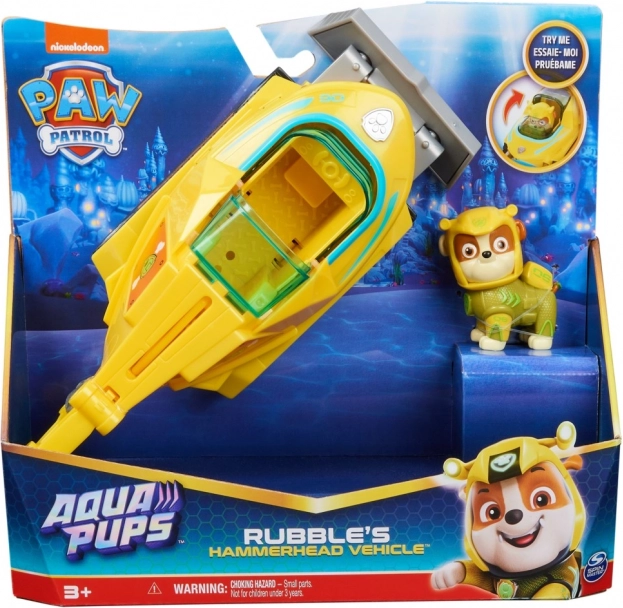 PAW Patrol Aqua Vehicles with Rubble Figure