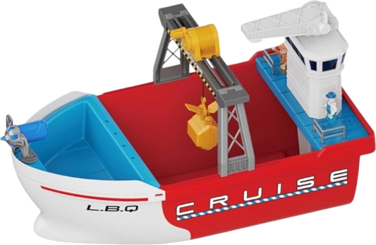 Fishing adventure with crane and rod