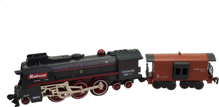 Realistic steam from the chimney and chassis