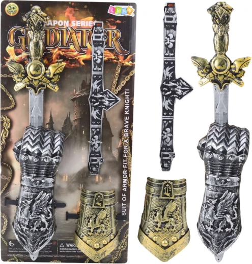 Children's Knight Gladiator Set with Sword, Shields, and Belt
