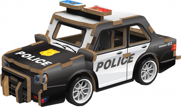 3D houten puzzel van een politieauto