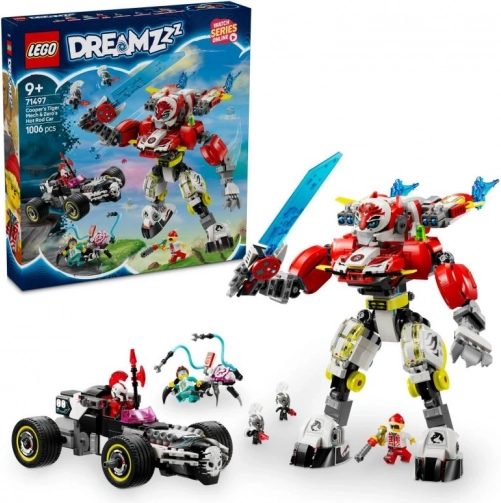 LEGO DREAMZzz 71497 Coopers Tiger-Roboter und Zeros Hot Rod