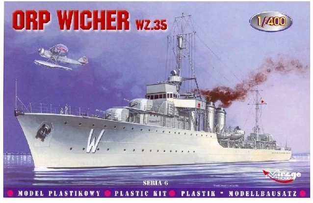 Maquette Mirage Hobby du destroyer ORP Wicher 1:400