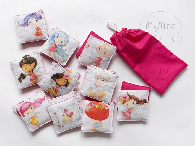 Mymoo textile memory game Forest Fairies
