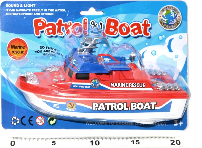 Motorized water boat 20 cm, battery-powered