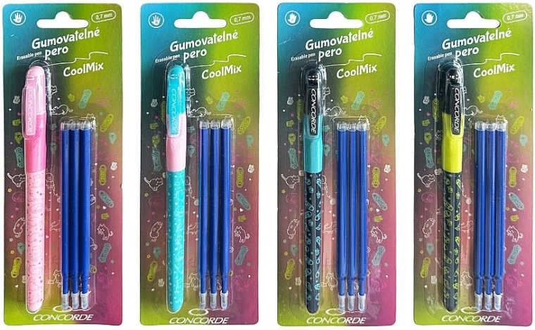 Erasable Pen Concorde CoolMix, blue 0.7 mm + 3 refills