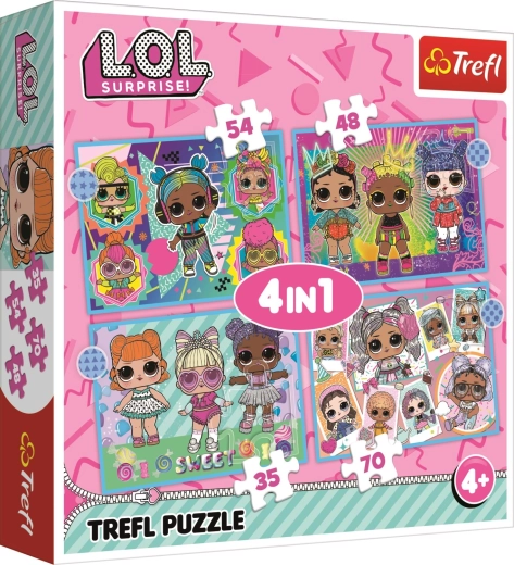Puzzel 4-in-1 Ontdek L.O.L. Surprise poppen