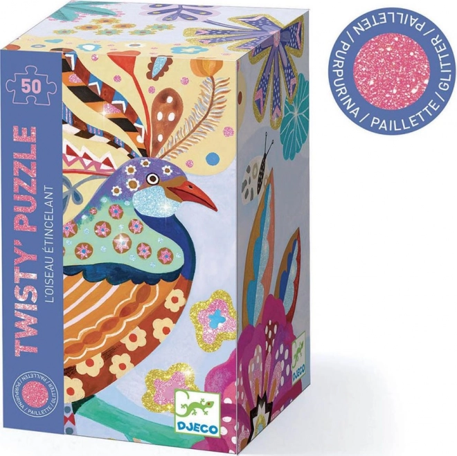 Puzzle scintillant Oiseau étincelant 50 pièces DJECO