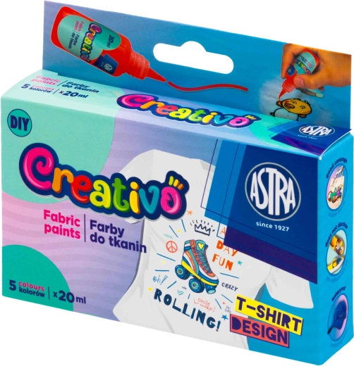 ASTRA CREATIVO Textile Paints 5×20 ml