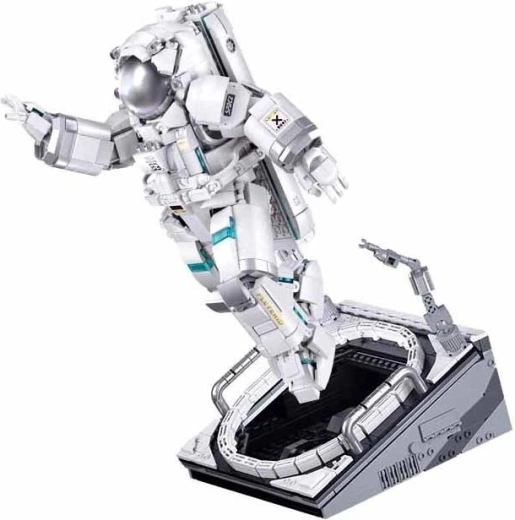 jeu de construction Sluban Pleyerid astronaute – figurine spatiale à exposer