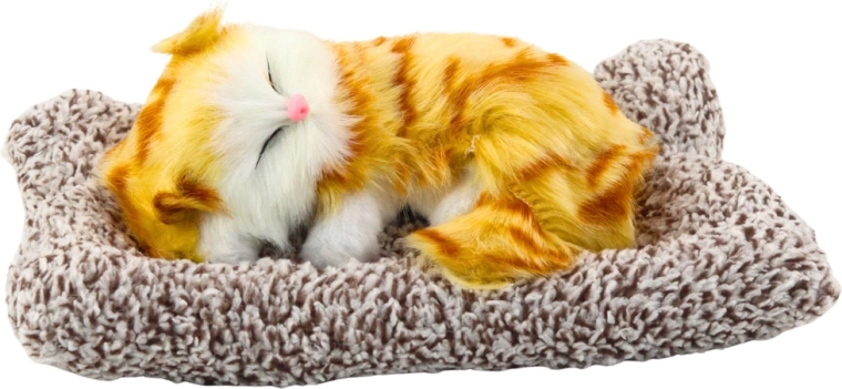 Realistic sleeping kitty with soft fur