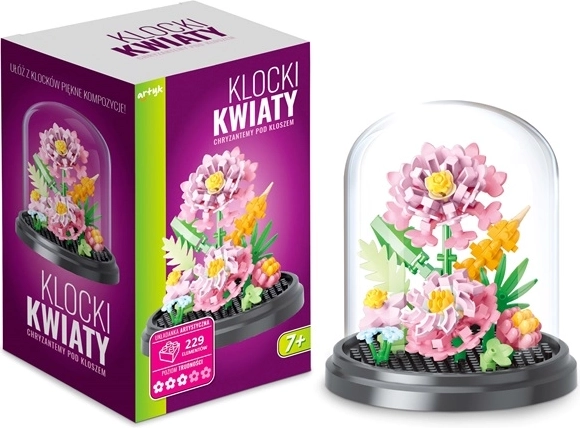 Bouwset Chrysanten onder een stolp (229 onderdelen)