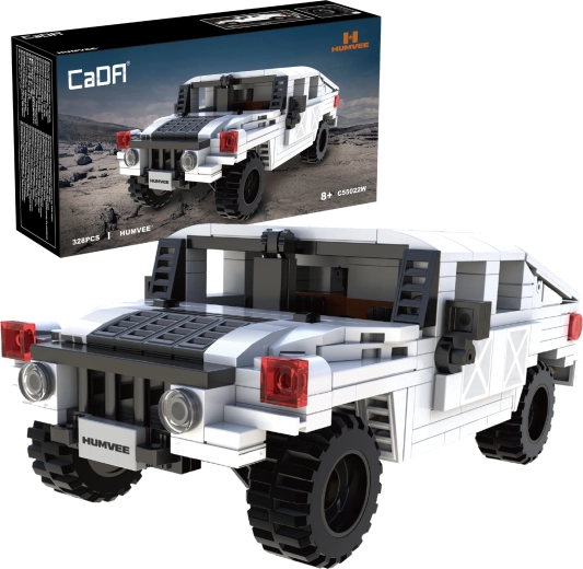 CaDA Humvee White Off-Road Vehicle Building Set