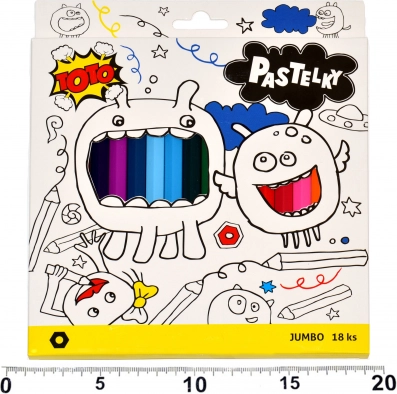 Jumbo Hexagonal Colored Pencils – 18 pcs