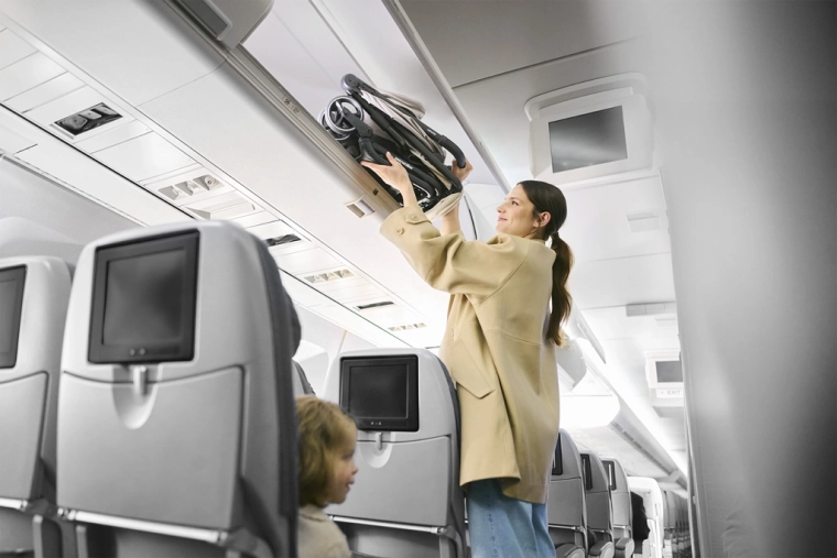 Automatic folding to carry-on size