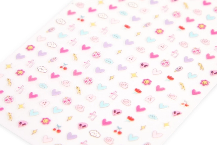 Glanzende, kleine stickers