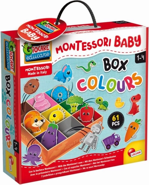 MONTESSORI kleurensorteerdoos voor peuters – 61 stuks