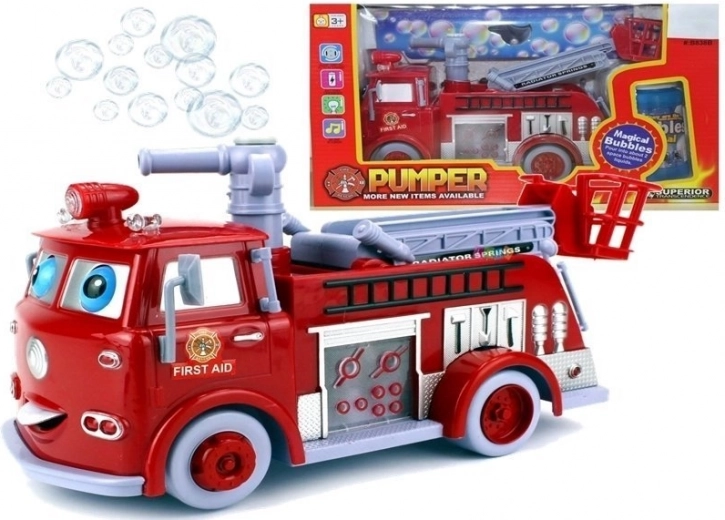 Interactive Fire Truck with Bubbles for Kids