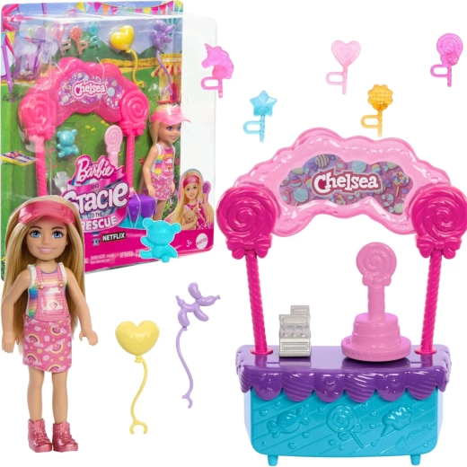 Barbie Chelsea Blonde – Lollipop Stand Play Set