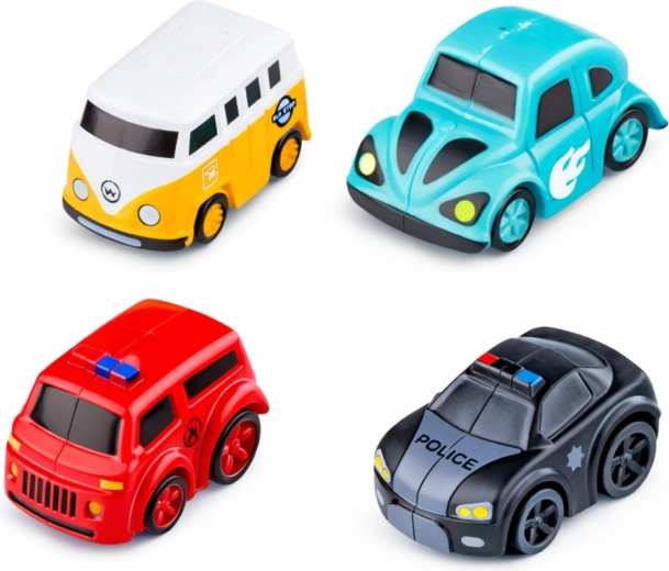 4 petites voitures et un hélicoptère inclus