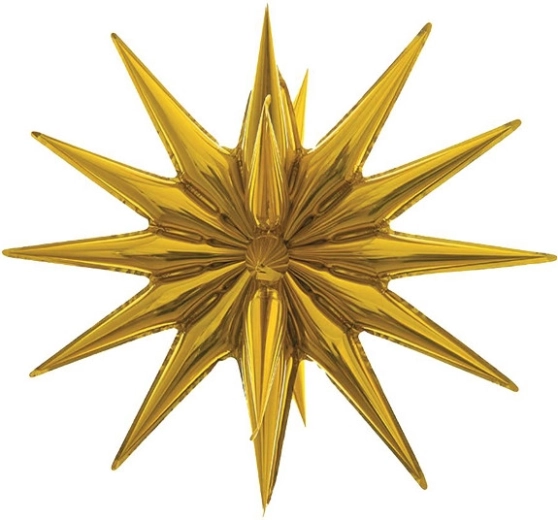 Foil Balloon Star 3D Gold 50 cm