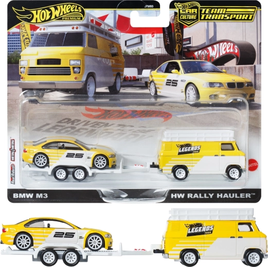 Hot Wheels Premium Team Transport Rally Hauler with BMW M3 E46 1:64