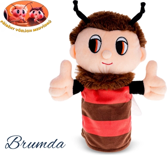Pluchen handpop Brumda – Verhalen van de bijenberen, 24 cm