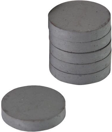Super-strong round magnets 22 mm, black (6 pcs)