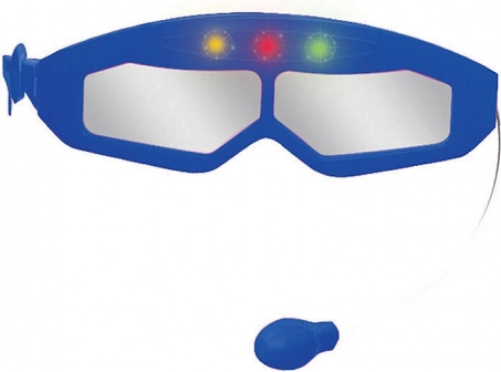 Glasses with microphone and light effects