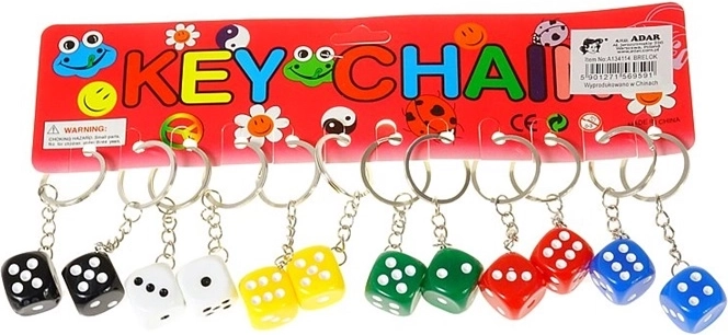 Cube-shaped keychain (pack of 12 pcs)