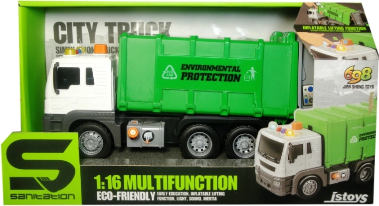 Toy car – battery-powered garbage truck with lights and sounds