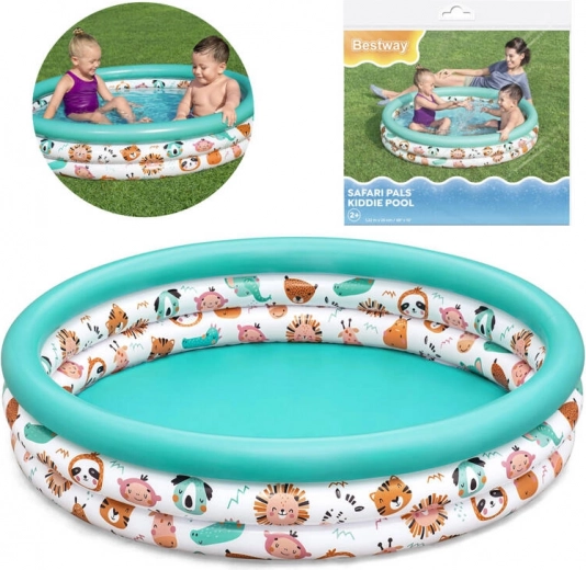 Children's Inflatable Pool Safari Animals 122 cm