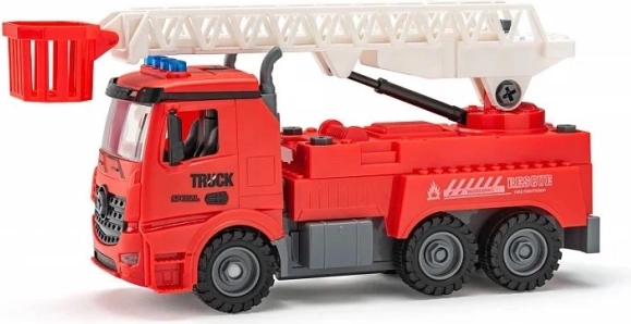 Screw-together Fire Truck with Kids' Cordless Drill