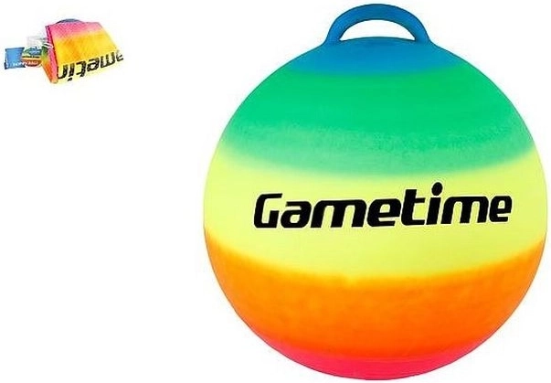 Ballon sauteur arc-en-ciel 55 cm avec poignée