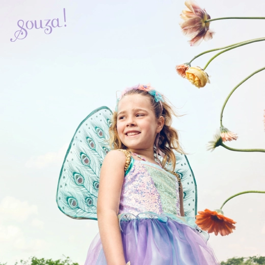 Souza! children’s costume Fairy Tamara with peacock wings (98–104 cm)