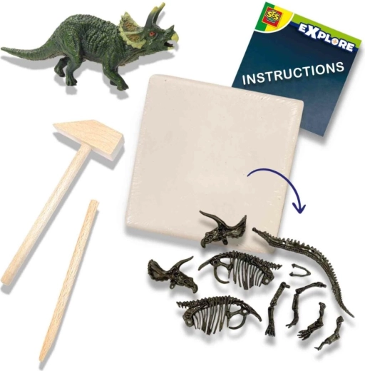 Assemble the triceratops skeleton