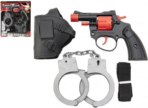 kinder capspistool met holster en handboeien 13 cm