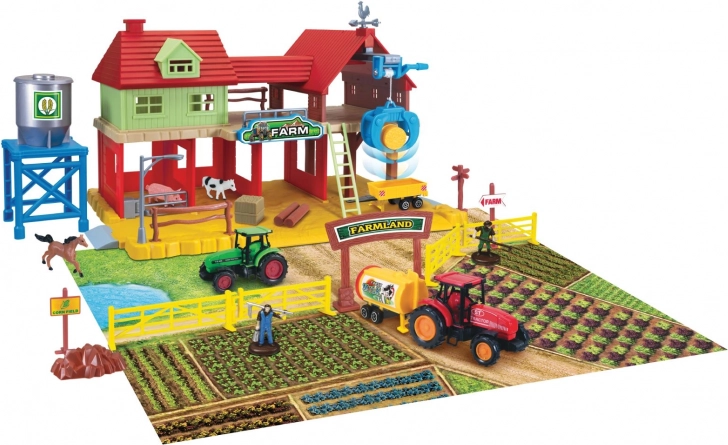 Set Ferme – ferme pour enfants avec tracteurs, bâtiment et animaux