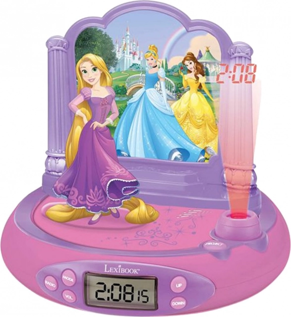 Réveil 3D avec projecteur Disney Princesses