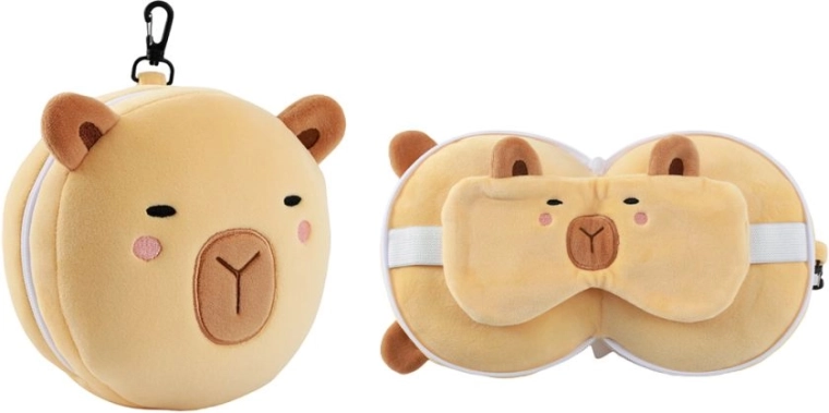 Nackenkissen mit Schlafmaske i-Total Capybara