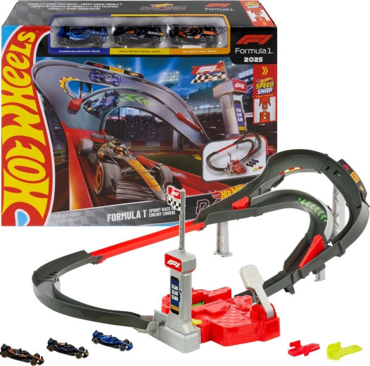 Hot Wheels HW Racing Formula 1 Sprint racetrack + 3 F1 cars