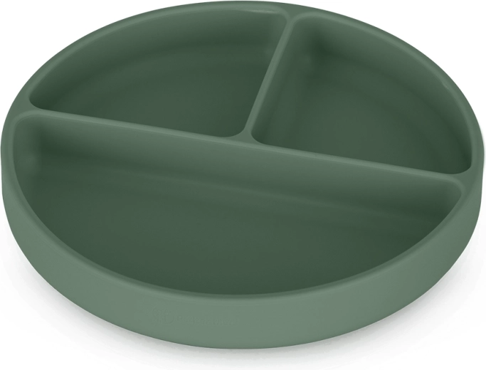 Petite&Mars silicone divided plate with suction cup Take&Match misty green 6m+