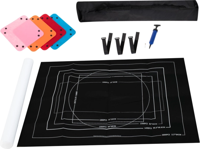 oprolbare vilten puzzelmat voor 1500–3000 stukjes met buis en accessoires