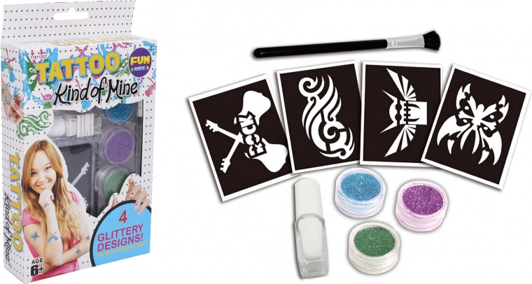 Glitzer-Tattoo-Set für Mädchen