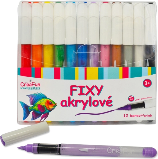 CreaFun Acrylic Markers, 12 Colors