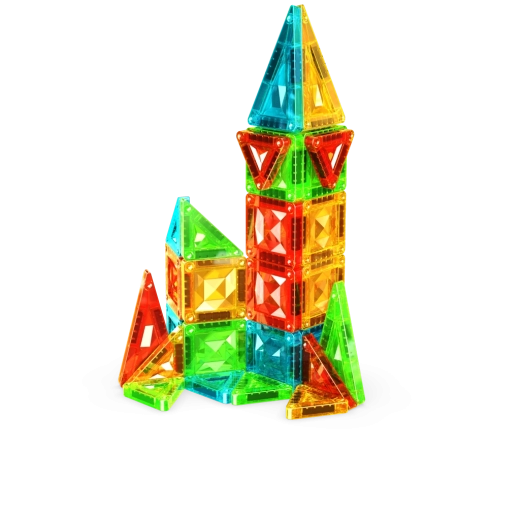 Construction créative avec des pièces transparentes façon “gemmes”