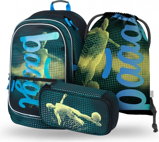 School Set BAAGL for Football Players: Backpack, Pencil Case, and Bag