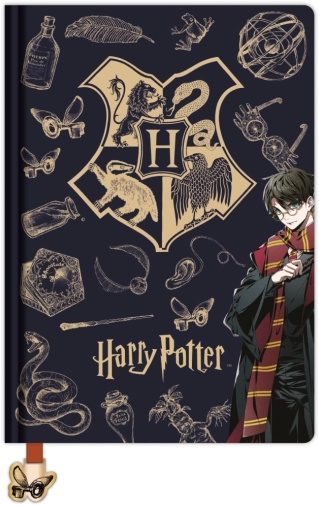 Cahier ligné A5 Harry Potter Navy & Gold