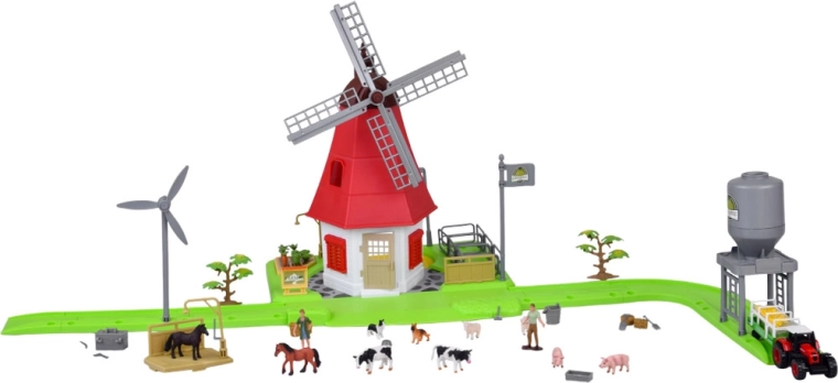 Two-story mill with rotating blades